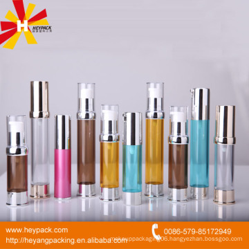 Mini cute clear airless plastic bottle for lotion/cream